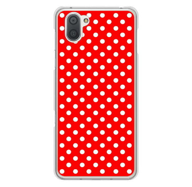AQUOS R3 SH-04L docomo 高画質仕上げ 背面印刷 ハードケース シンプル柄(水玉)