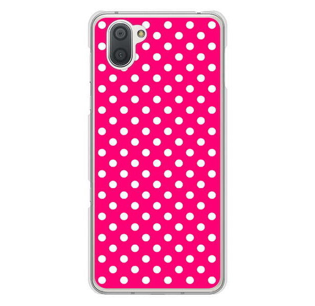 AQUOS R3 SH-04L docomo 高画質仕上げ 背面印刷 ハードケース シンプル柄(水玉)