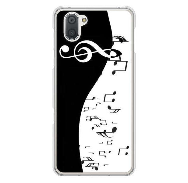 AQUOS R3 SH-04L docomo 高画質仕上げ 背面印刷 ハードケース 音符