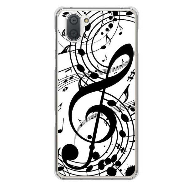 AQUOS R3 SH-04L docomo 高画質仕上げ 背面印刷 ハードケース 音符