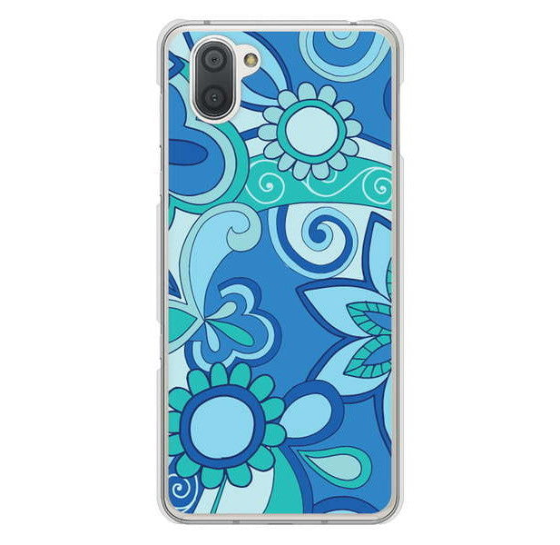 AQUOS R3 SH-04L docomo 高画質仕上げ 背面印刷 ハードケース 【409 ブルーミックス】