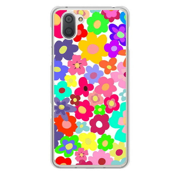 AQUOS R3 SH-04L docomo 高画質仕上げ 背面印刷 ハードケース ルーズフラワー