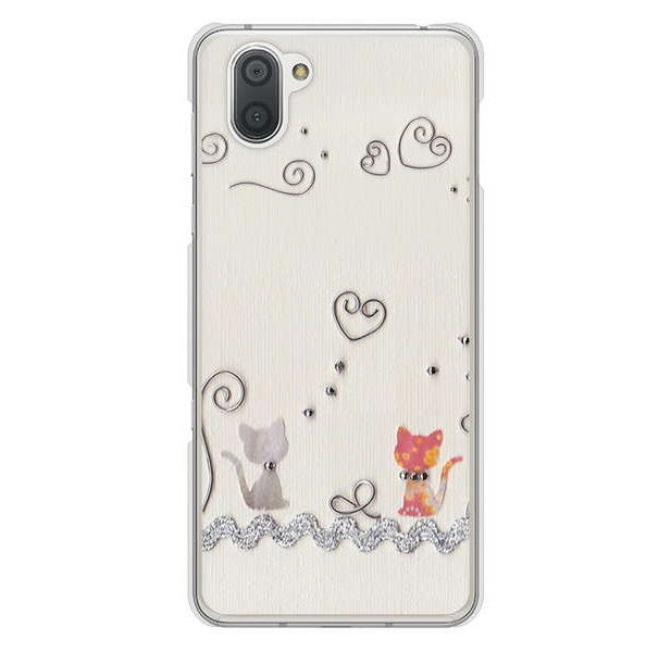 AQUOS R3 SH-04L docomo 高画質仕上げ 背面印刷 ハードケース クラフト写真ネコ