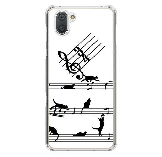 AQUOS R3 SH-04L docomo 高画質仕上げ 背面印刷 ハードケース 音符