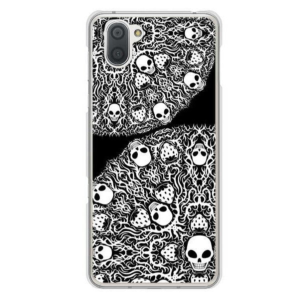 AQUOS R3 SH-04L docomo 高画質仕上げ 背面印刷 ハードケース むかいあぐる 苺骸骨曼荼羅