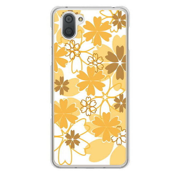 AQUOS R3 SH-04L docomo 高画質仕上げ 背面印刷 ハードケース 重なり合う花