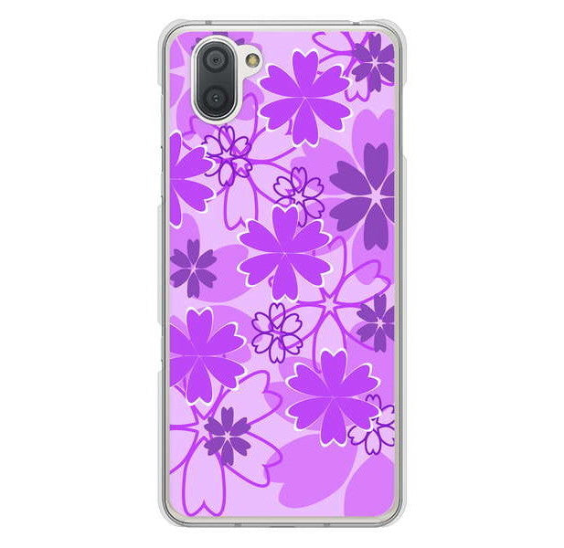 AQUOS R3 SH-04L docomo 高画質仕上げ 背面印刷 ハードケース 重なり合う花