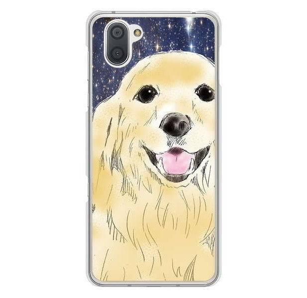 AQUOS R3 SH-04L docomo 高画質仕上げ 背面印刷 ハードケース ゴールデンレトリバー