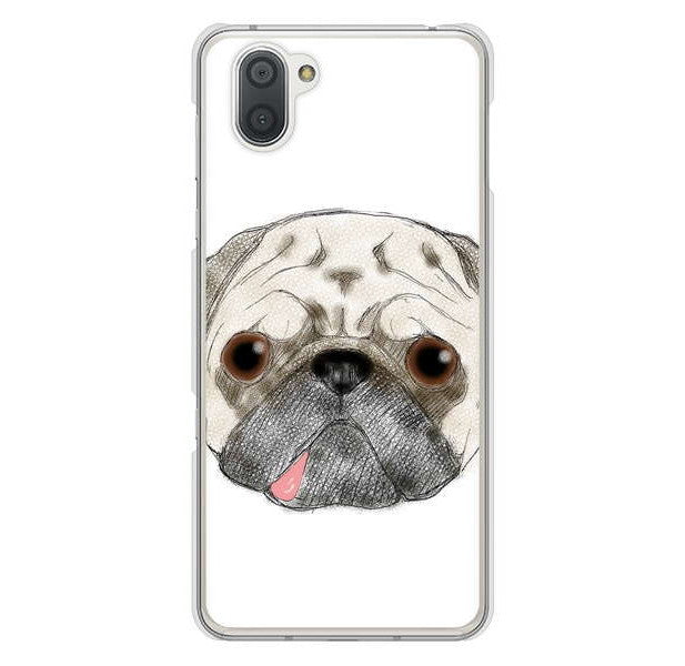 AQUOS R3 SH-04L docomo 高画質仕上げ 背面印刷 ハードケース パグ