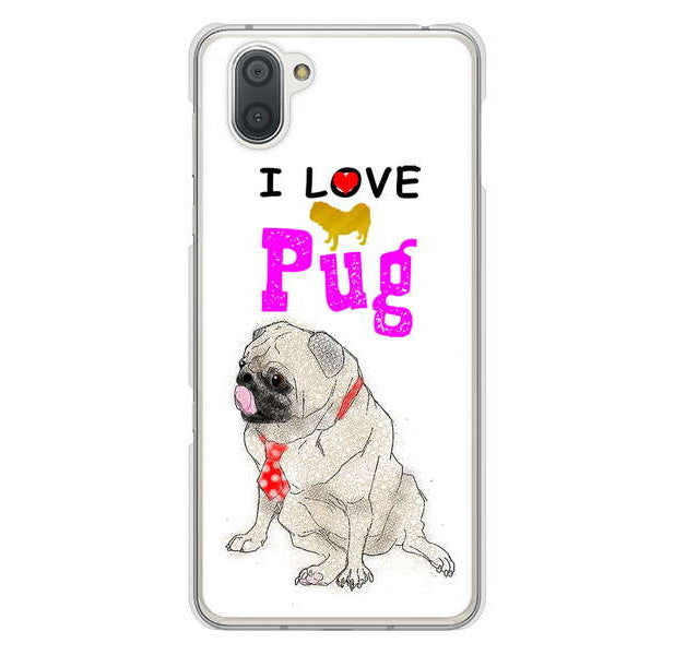 AQUOS R3 SH-04L docomo 高画質仕上げ 背面印刷 ハードケース パグ