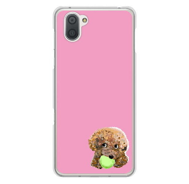 AQUOS R3 SH-04L docomo 高画質仕上げ 背面印刷 ハードケース トイプードル&ボール
