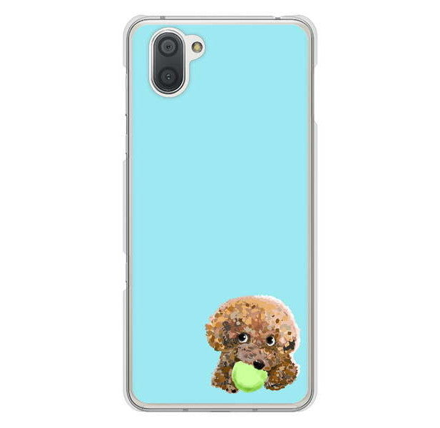 AQUOS R3 SH-04L docomo 高画質仕上げ 背面印刷 ハードケース トイプードル&ボール