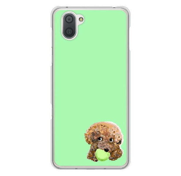 AQUOS R3 SH-04L docomo 高画質仕上げ 背面印刷 ハードケース トイプードル&ボール
