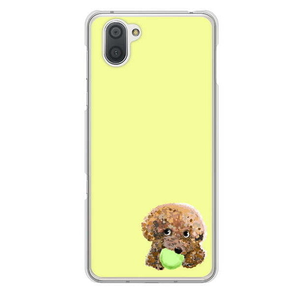 AQUOS R3 SH-04L docomo 高画質仕上げ 背面印刷 ハードケース トイプードル&ボール