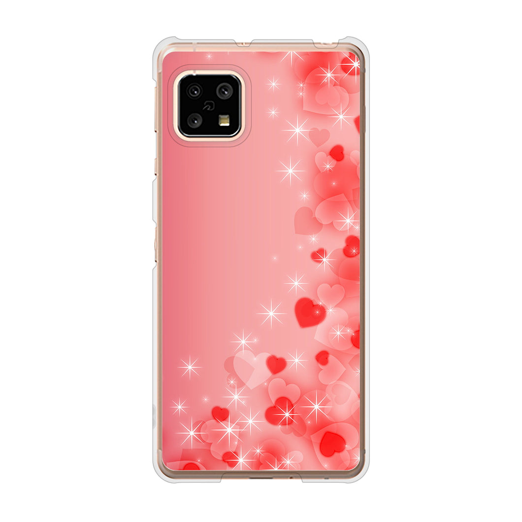 AQUOS sense4 SH-41A docomo 高画質仕上げ 背面印刷 ハードケース 【003 ハート色の夢】