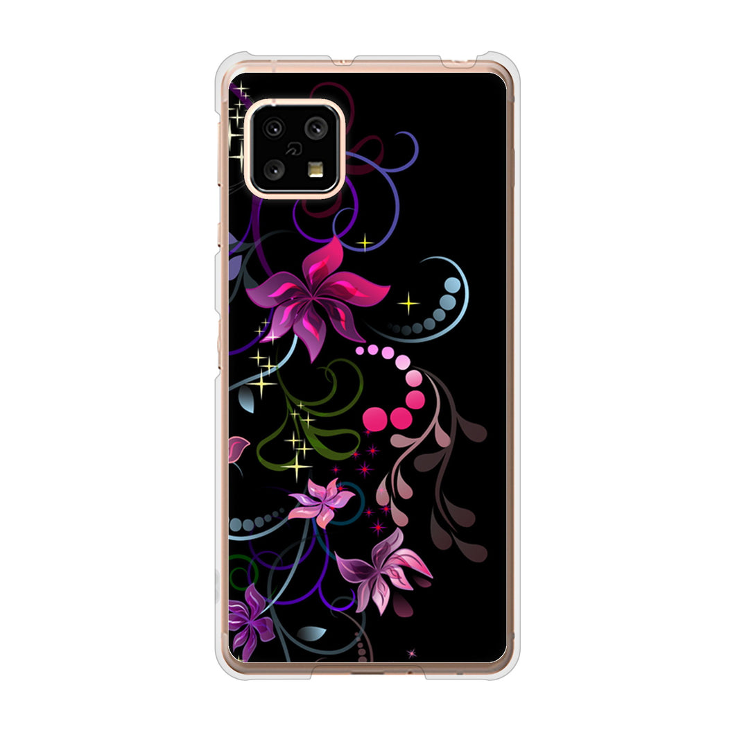 AQUOS sense4 SH-41A docomo 高画質仕上げ 背面印刷 ハードケース 【263 闇に浮かぶ華】