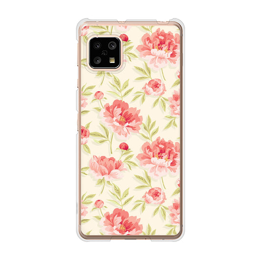 AQUOS sense4 SH-41A docomo 高画質仕上げ 背面印刷 ハードケース 北欧の小花