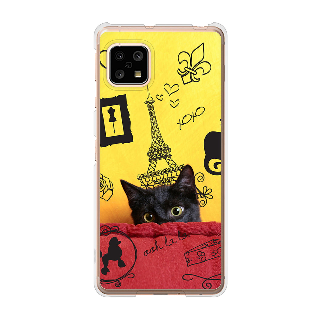 AQUOS sense4 SH-41A docomo 高画質仕上げ 背面印刷 ハードケース LOVE フランス
