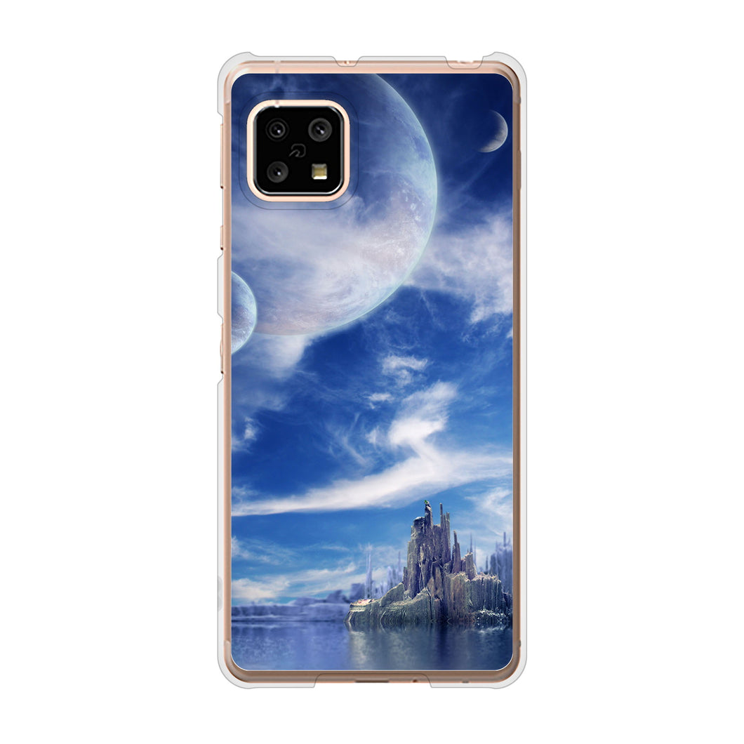AQUOS sense4 SH-41A docomo 高画質仕上げ 背面印刷 ハードケース 【1270 広がる宇宙】