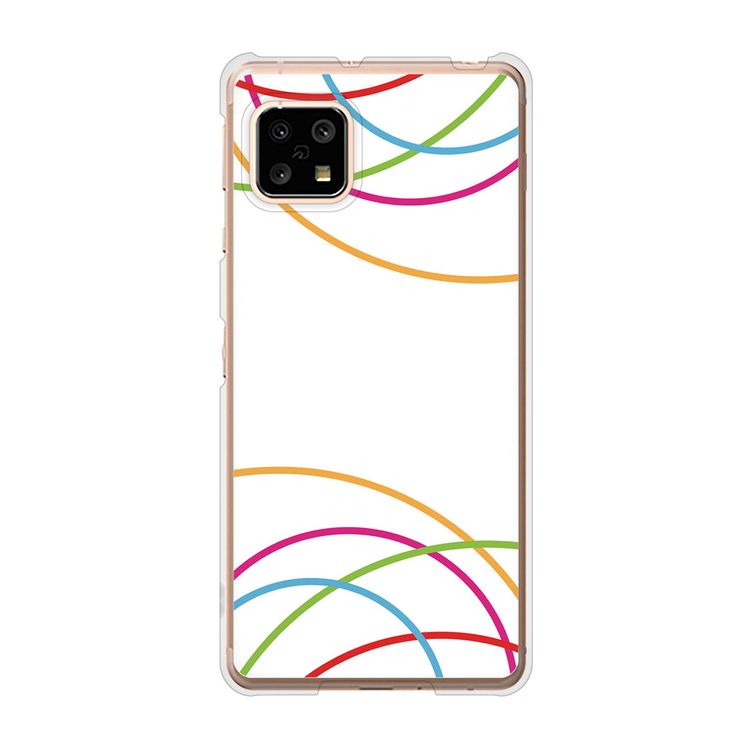 AQUOS sense4 SH-41A docomo 高画質仕上げ 背面印刷 ハードケース 【IB912 重なり合う曲線】