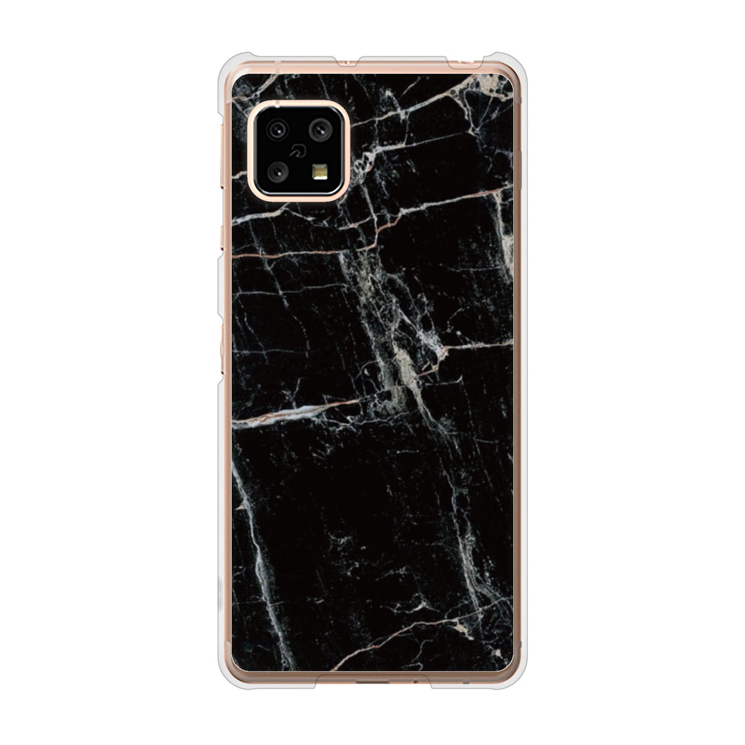 AQUOS sense4 SH-41A docomo 高画質仕上げ 背面印刷 ハードケース 大理石BK