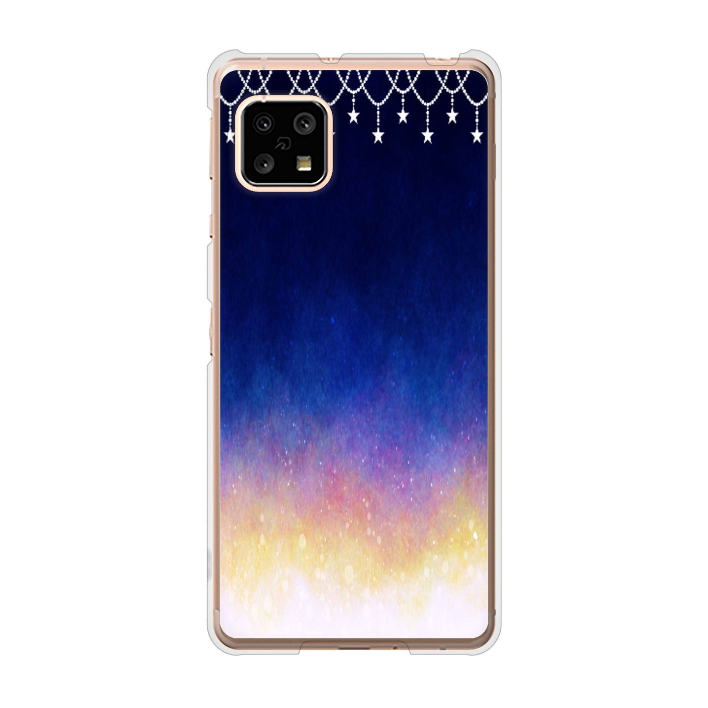 AQUOS sense4 SH-41A docomo 高画質仕上げ 背面印刷 ハードケース 【MI803 冬の夜空】