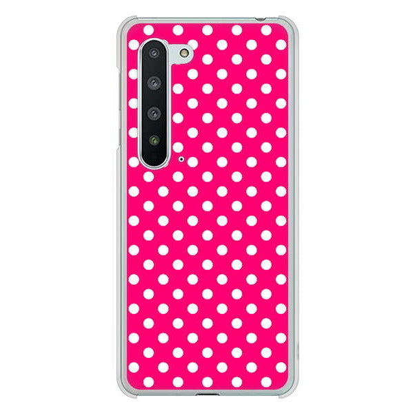 AQUOS R5G SH-51A docomo 高画質仕上げ 背面印刷 ハードケース シンプル柄(水玉)