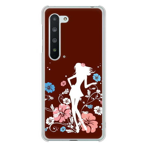 AQUOS R5G SH-51A docomo 高画質仕上げ 背面印刷 ハードケース 【110 ハイビスカスと少女】