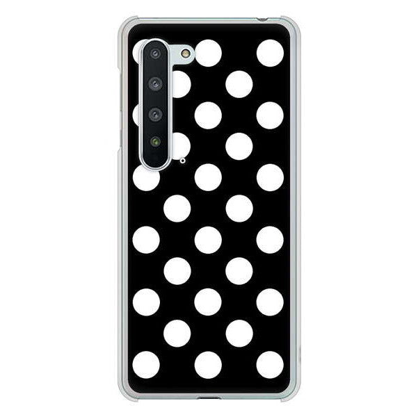 AQUOS R5G SH-51A docomo 高画質仕上げ 背面印刷 ハードケース シンプル柄(水玉)