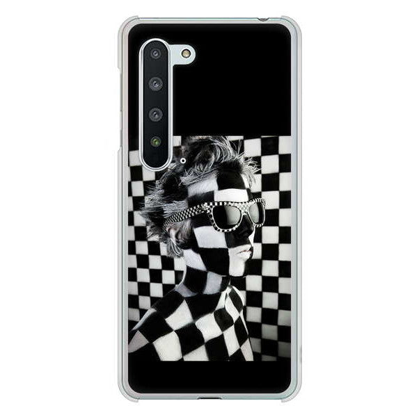 AQUOS R5G SH-51A docomo 高画質仕上げ 背面印刷 ハードケース 【357 bk&wh】