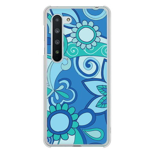 AQUOS R5G SH-51A docomo 高画質仕上げ 背面印刷 ハードケース 【409 ブルーミックス】