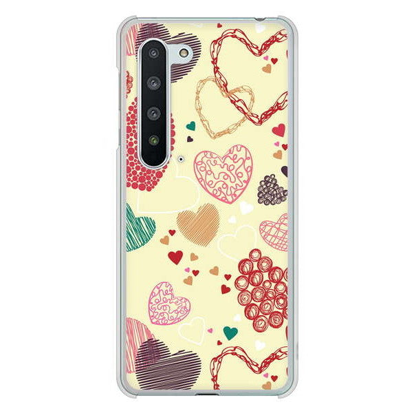 AQUOS R5G SH-51A docomo 高画質仕上げ 背面印刷 ハードケース 【480 素朴なハート】
