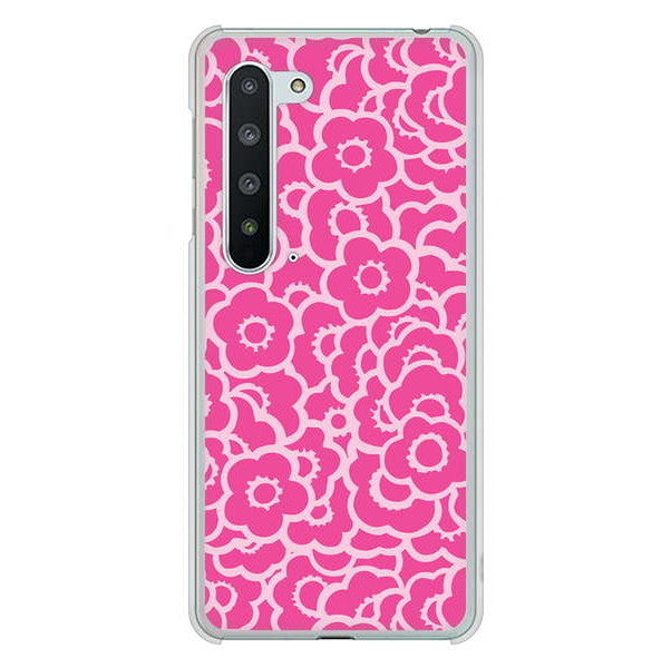 AQUOS R5G SH-51A docomo 高画質仕上げ 背面印刷 ハードケース 【716 ピンクフラワー】