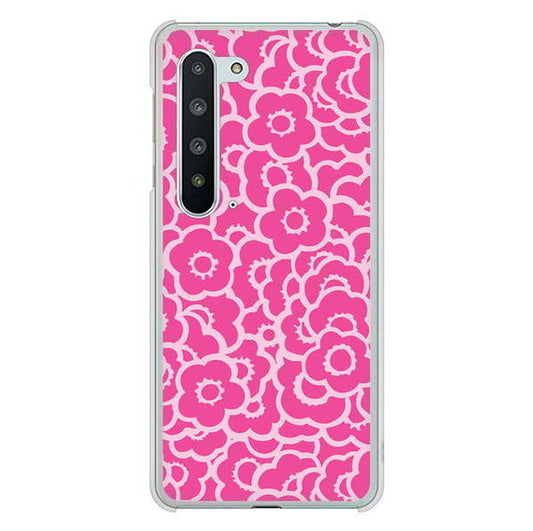 AQUOS R5G SH-51A docomo 高画質仕上げ 背面印刷 ハードケース 【716 ピンクフラワー】