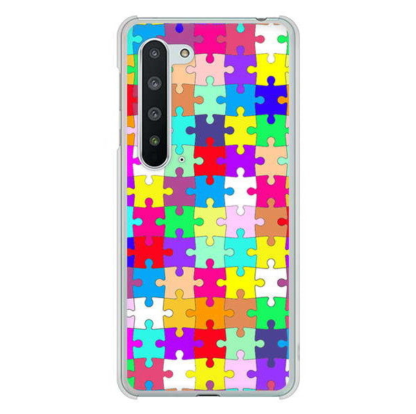 AQUOS R5G SH-51A docomo 高画質仕上げ 背面印刷 ハードケース 【727 カラフルパズル】