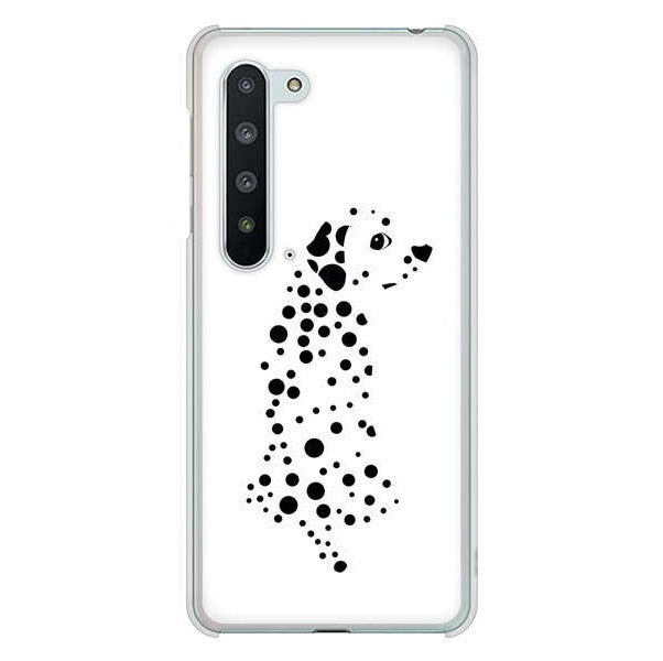 AQUOS R5G SH-51A docomo 高画質仕上げ 背面印刷 ハードケース 【1038 振り向くダルメシアン(WH)】
