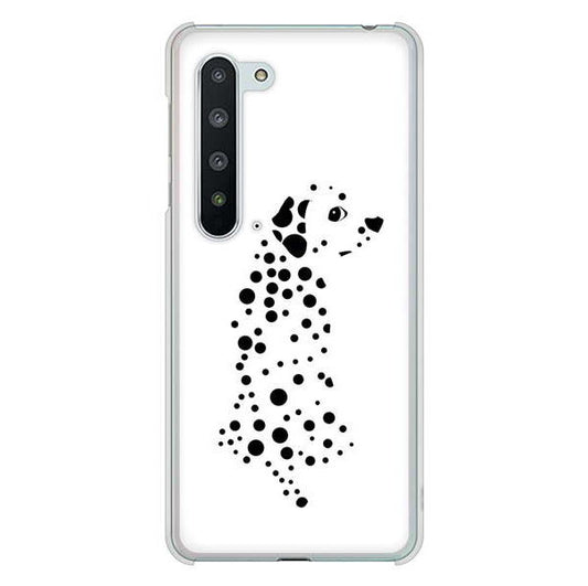 AQUOS R5G SH-51A docomo 高画質仕上げ 背面印刷 ハードケース 【1038 振り向くダルメシアン(WH)】