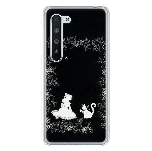 AQUOS R5G SH-51A docomo 高画質仕上げ 背面印刷 ハードケース お姫様とネコ