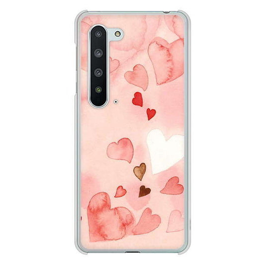 AQUOS R5G SH-51A docomo 高画質仕上げ 背面印刷 ハードケース 【1125 ハートの和紙】