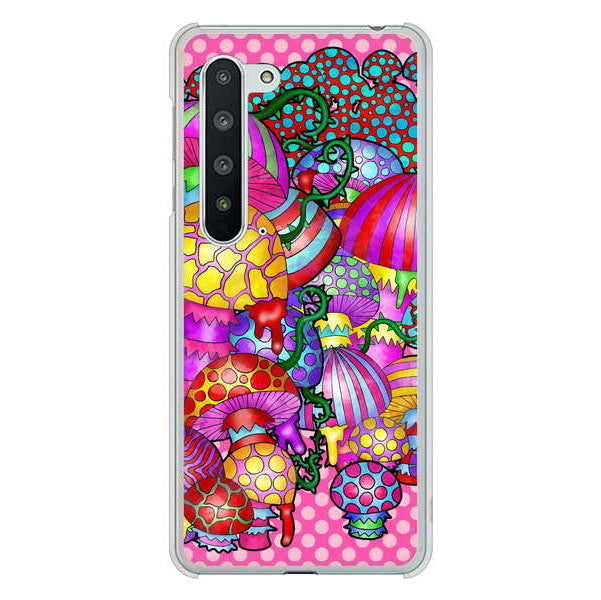 AQUOS R5G SH-51A docomo 高画質仕上げ 背面印刷 ハードケース むかいあぐる きのこ