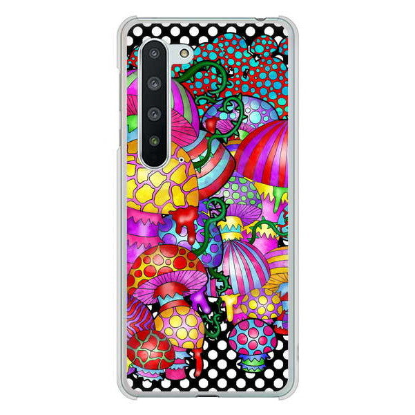 AQUOS R5G SH-51A docomo 高画質仕上げ 背面印刷 ハードケース むかいあぐる きのこ