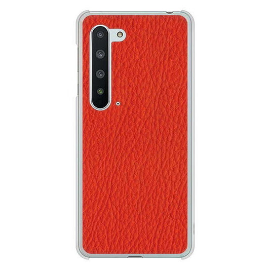 AQUOS R5G SH-51A docomo 高画質仕上げ 背面印刷 ハードケース 【EK852 レザー風レッド】