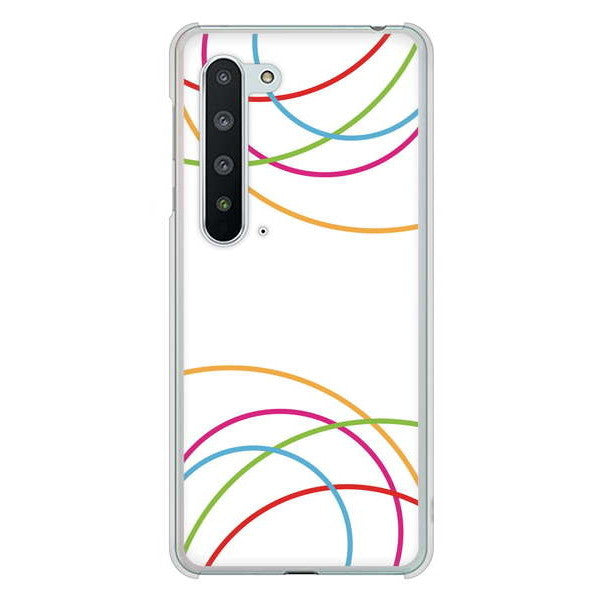 AQUOS R5G SH-51A docomo 高画質仕上げ 背面印刷 ハードケース 【IB912 重なり合う曲線】