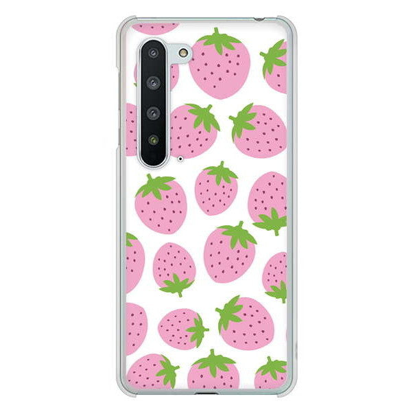 AQUOS R5G SH-51A docomo 高画質仕上げ 背面印刷 ハードケース 小さいイチゴ模様