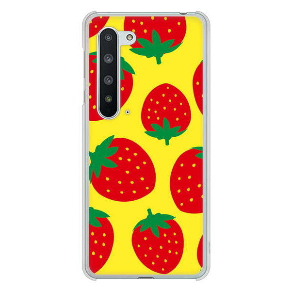 AQUOS R5G SH-51A docomo 高画質仕上げ 背面印刷 ハードケース 大きいイチゴ模様