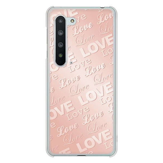 AQUOS R5G SH-51A docomo エンボス風LOVEリンク ハードケース 背面印刷