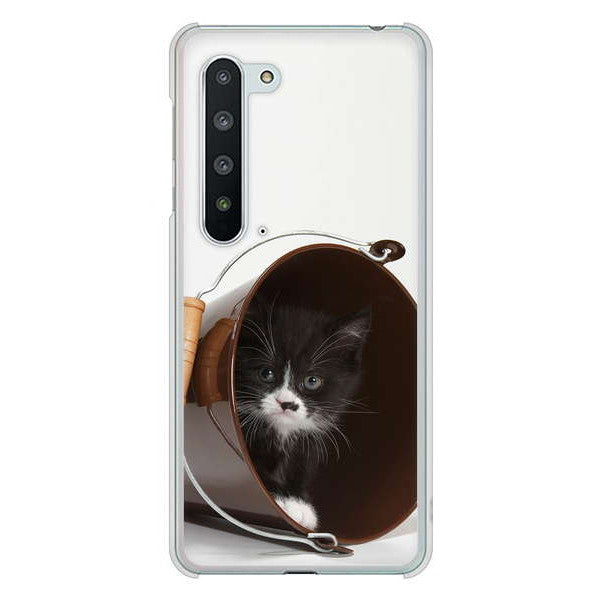 AQUOS R5G SH-51A docomo 高画質仕上げ 背面印刷 ハードケース 【VA800 ネコとバケツ】