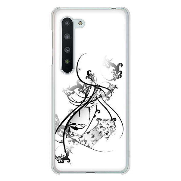 AQUOS R5G SH-51A docomo 高画質仕上げ 背面印刷 ハードケース 【VA832 パンサーと美女】