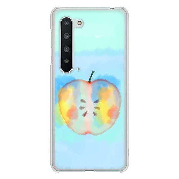AQUOS R5G SH-51A docomo 高画質仕上げ 背面印刷 ハードケース 【YJ181 りんご 水彩181】
