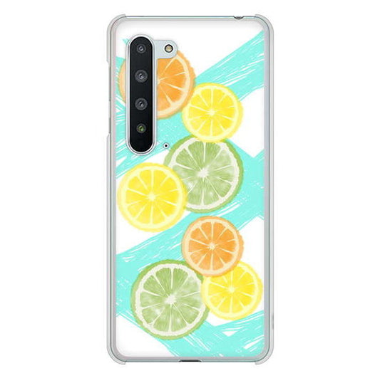 AQUOS R5G SH-51A docomo 高画質仕上げ 背面印刷 ハードケース 【YJ183 オレンジライム】